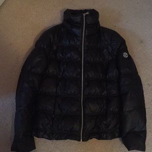 black guess bubble coat